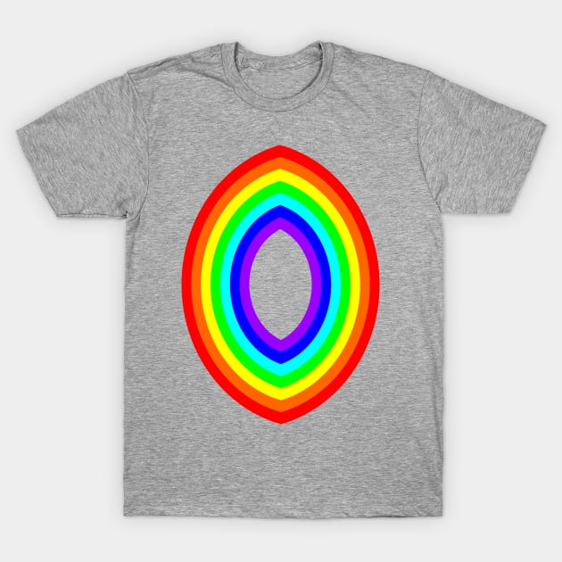 Double Rainbow Ellipse T-Shirt by ellenhenryart